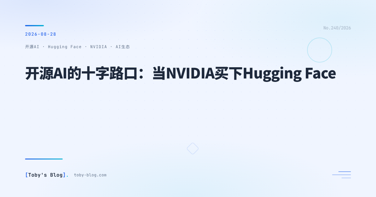 开源AI的十字路口：当NVIDIA买下Hugging Face